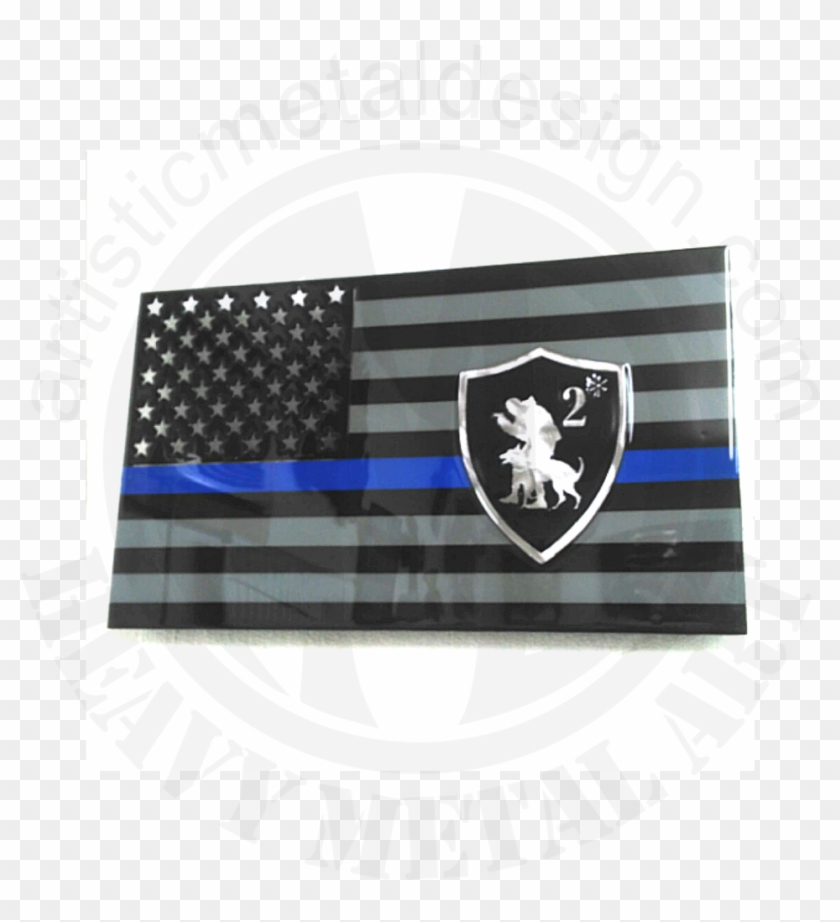 Thin Blue Flag K9 2-1000x1000 - Flag Clipart #5518243