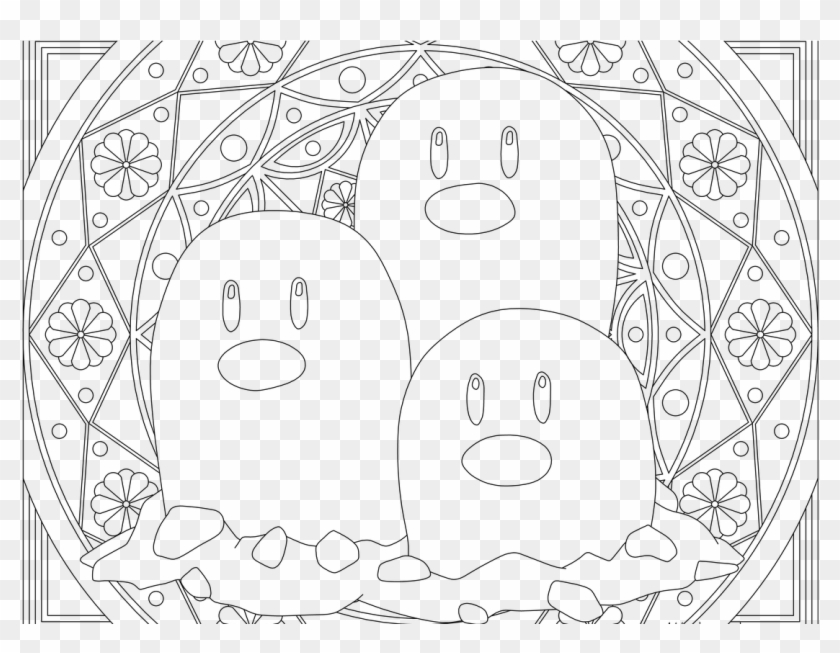 Dugtrio Pokemon - Pokemon Dragonair Coloring Page Clipart #5518412