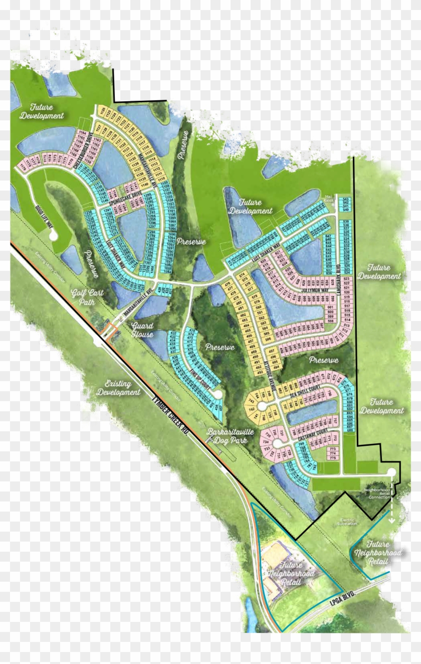 Latitude Margaritaville Phase Two Site Plan With Arial - Map Clipart #5518815