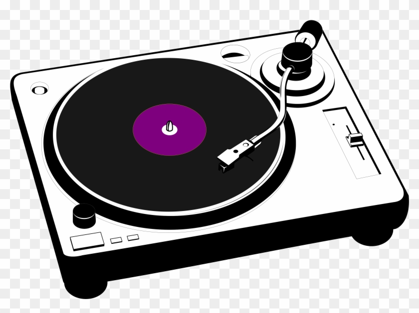 Phonograph Disc Jockey Clip Art Cartoon Turntable - Turntable Vector - Png Download