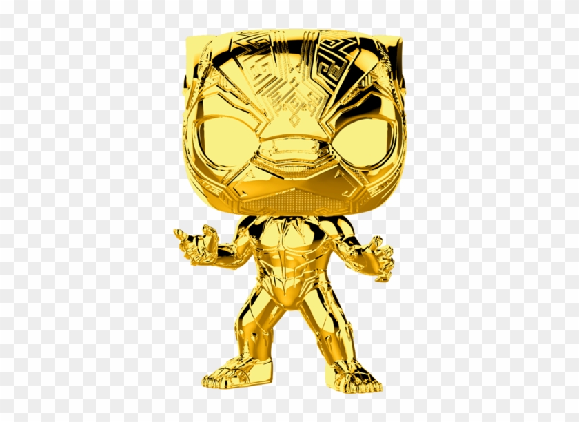 Marvel Studios 10 Chrome Funko Pop - Black Panther Gold Chrome Pop Clipart