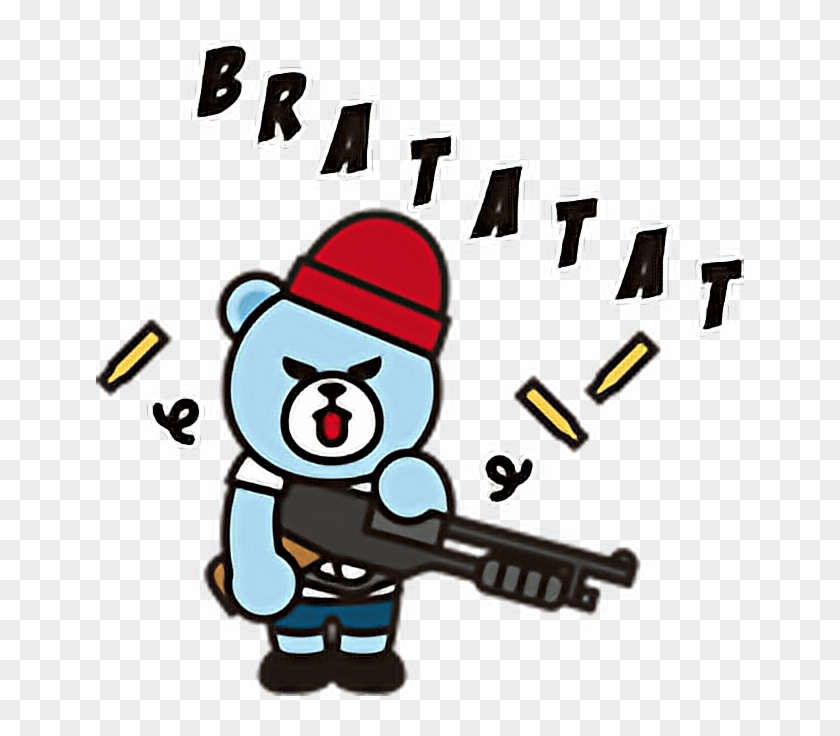#krunk #yg #ygent #kpop #bear #stickers #png - Krunk Line Sticker Png Clipart