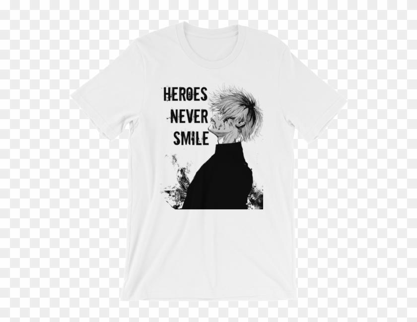 Ken Kaneki Heroes Never Smile T-shirt - Ernie Ball Playeras Clipart #5520661