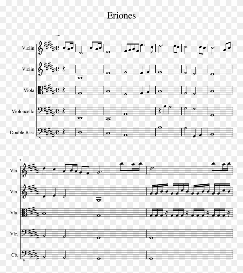 Eriones Sheet Music 1 Of 9 Pages - My Lighthouse Violin Sheet Music Clipart #5520694