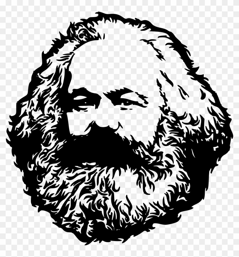 Goatee Drawing Bearded - Karl Marx Transparent Png Clipart #5521111