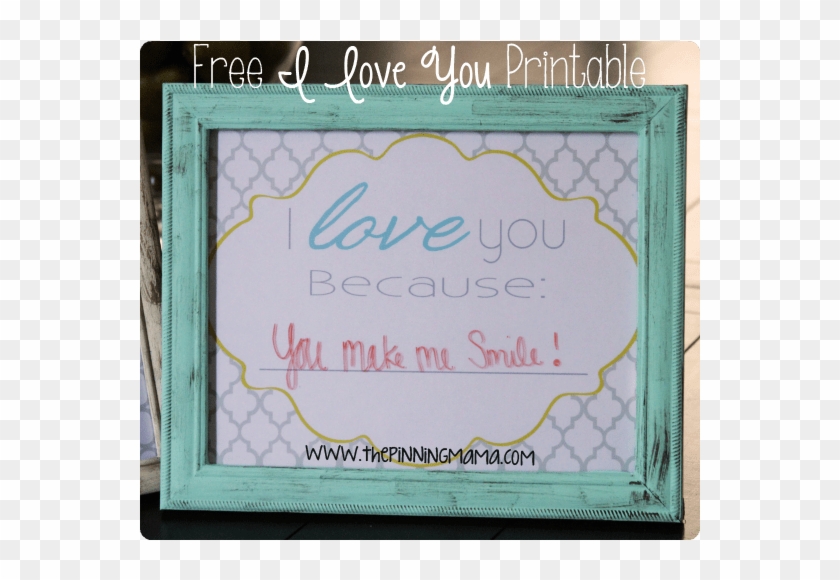 I Love You Because Dry Erase Frame By Www - Picture Frame Clipart