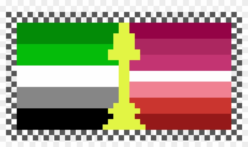 Aro Lesbian Pixel Pride Flag - International Men's Day 2018 Clipart
