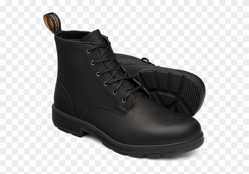 Black Premium Waterproof Leather Lace-up Boots, Men's Clipart #5522690