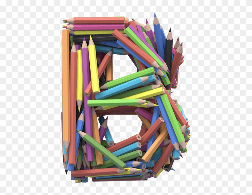 Colored Pencils Font - Wood Clipart