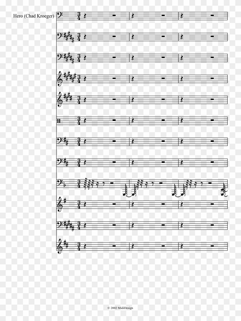 Nickelback - Hero - Musical Composition Clipart #5522902