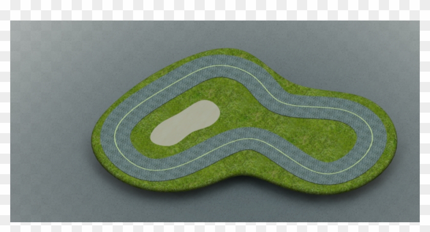 Artificial Turf - Race Track Model Clipart #5523205