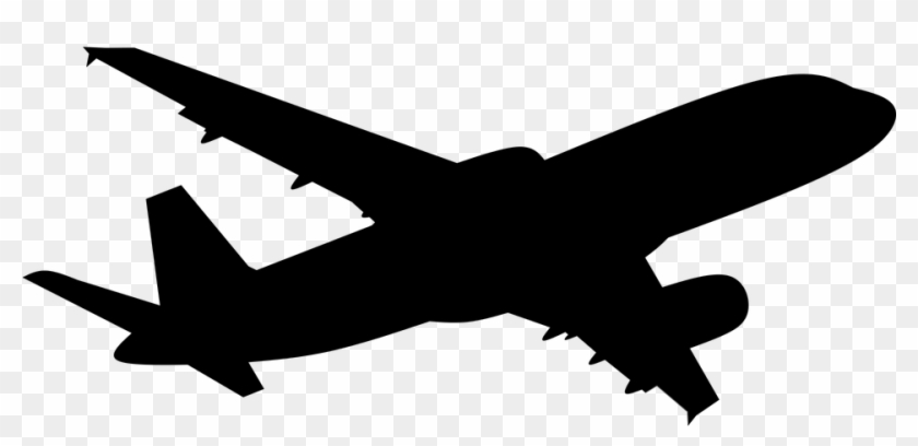 Jumbo Jet Airplane Aeroplane Vehicle Transportation - Free Airplane Silhouette Clipart