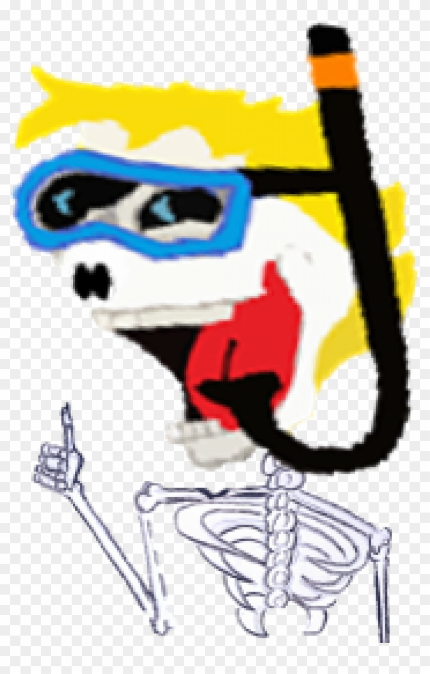 Cropped Skull Thumbs Up2 - Illustration Clipart