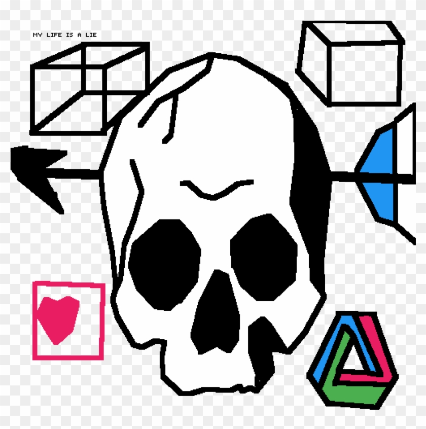 Skullart - Simple Skull Drawing Side Clipart #5524030