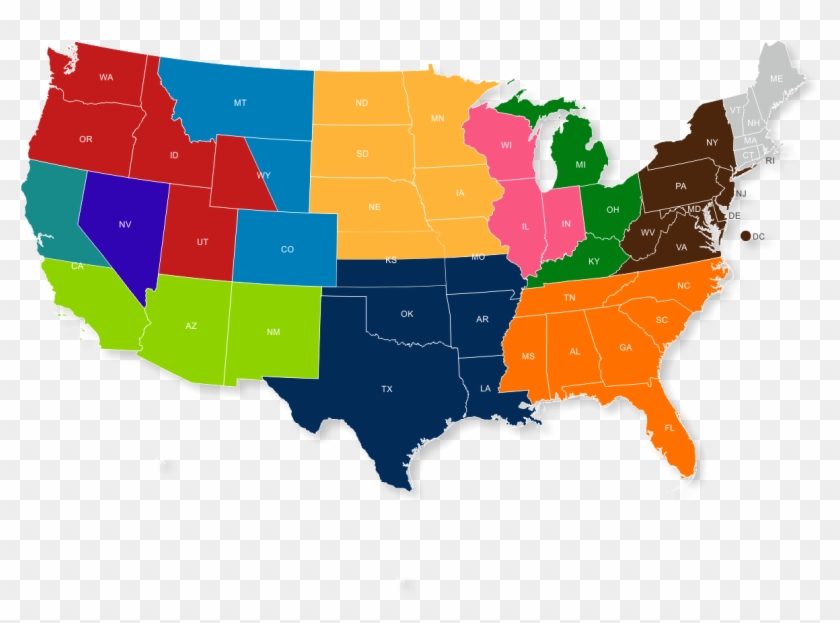 Usa Map - Clinton Trump County Map Clipart