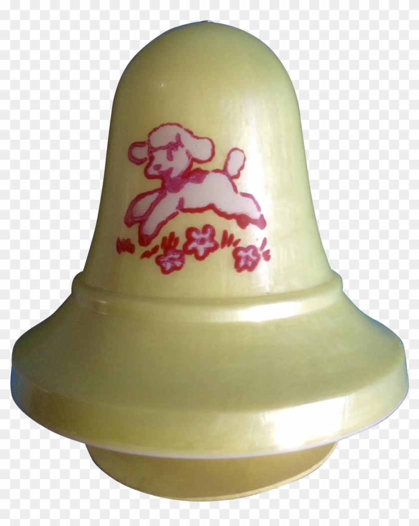 Vintage Adorable Little Lamb Yellow Baby Bell M - Bell Clipart #5524492