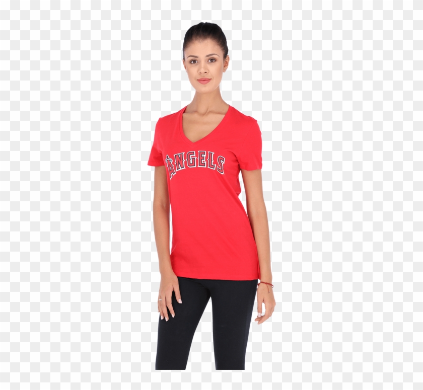 Playera Majestic Mlb Los Ángeles Mike Trout Mujer - Girl Clipart #5524802