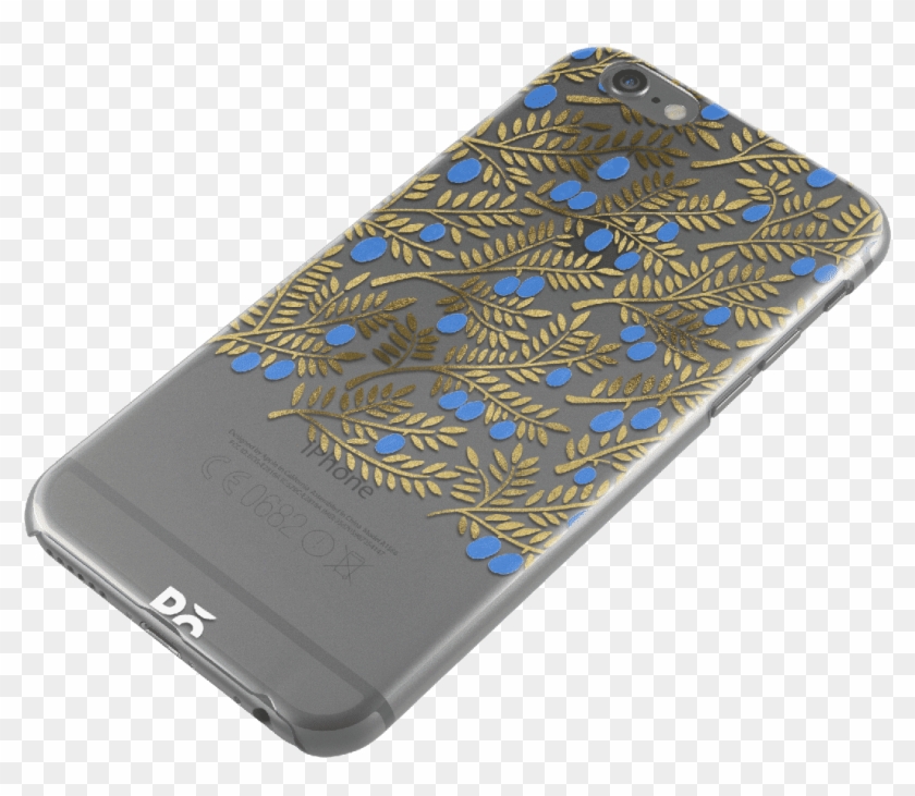 Dailyobjects Blue Gold Olive Branches Clear Case For - Iphone Clipart