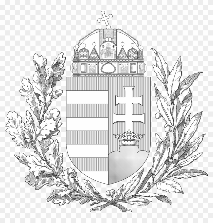 Coat Of Arms Of Hungary - Olive And Oak Branches Clipart #5525195