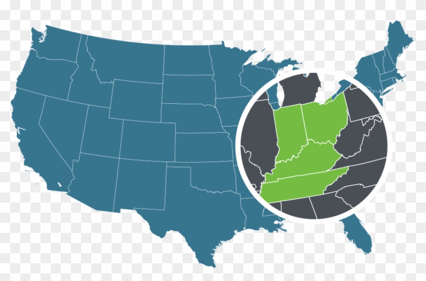 Eb-5 In Real Life - Map Of United States Blue Clipart