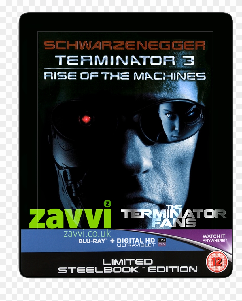 Terminator 3 Zavvi Exclusive Steelbook Blu-ray - Terminator 3 Rise Of The Machines Blu Ray Clipart