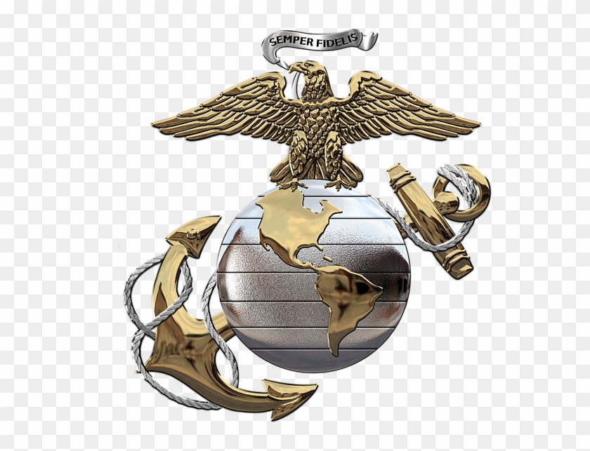 Bleed Area May Not Be Visible - Eagle Globe And Anchor Poster Clipart