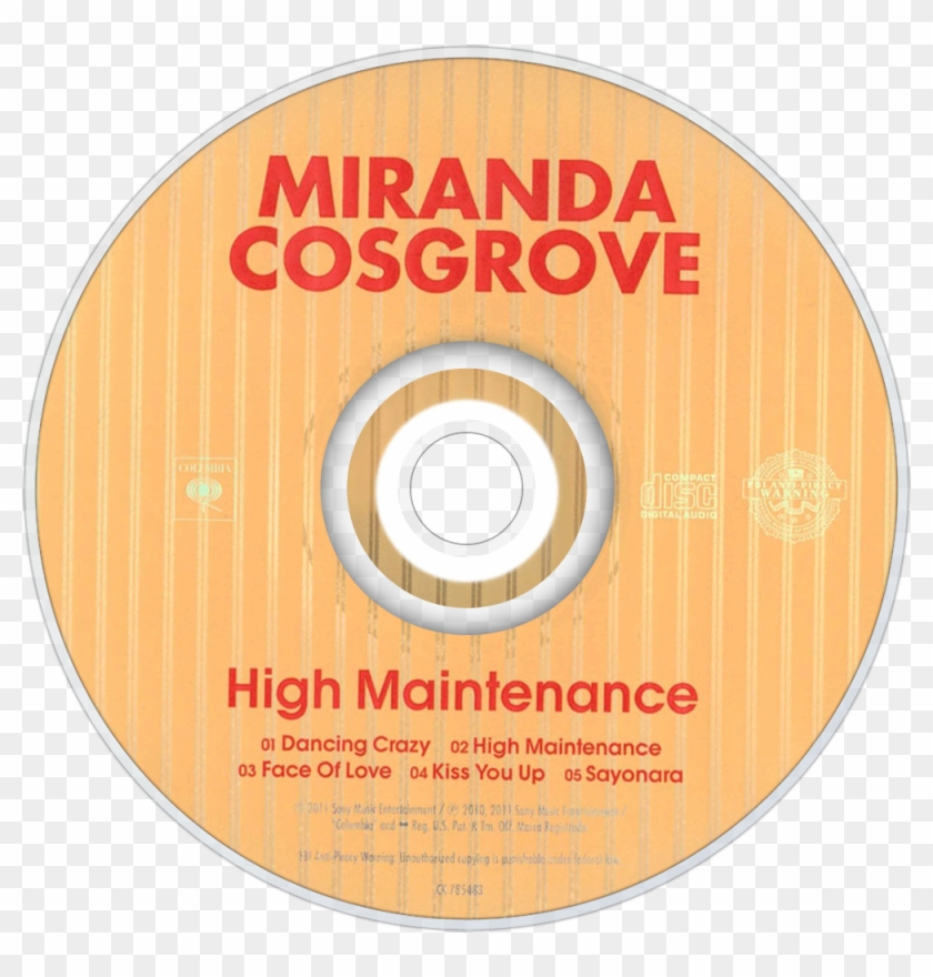 Miranda Cosgrove High Maintenance Cd Disc Image - Cd Clipart #5526608