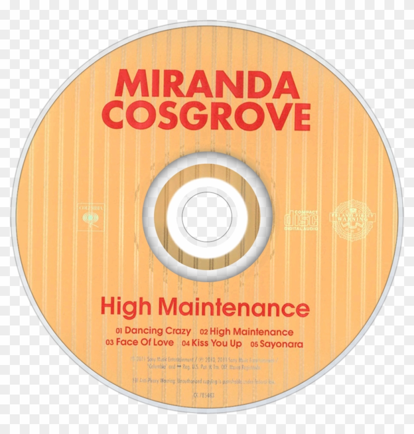 Miranda Cosgrove High Maintenance Cd Disc Image - Cd Clipart