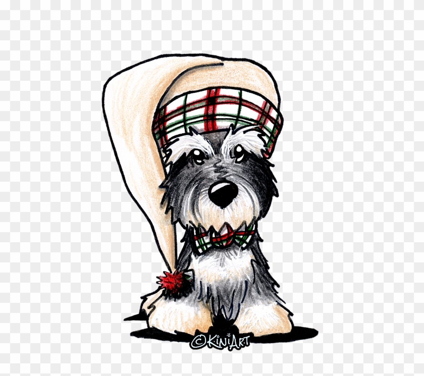 Bleed Area May Not Be Visible - Cute Schnauzer Drawing Clipart