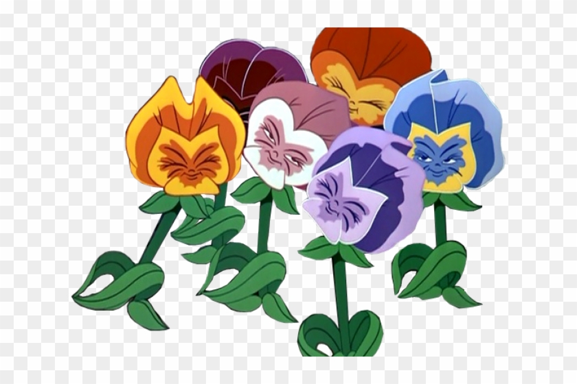 Pansy Clipart Alice In Wonderland Flower - Alice In Wonderland Characters Png Transparent Png