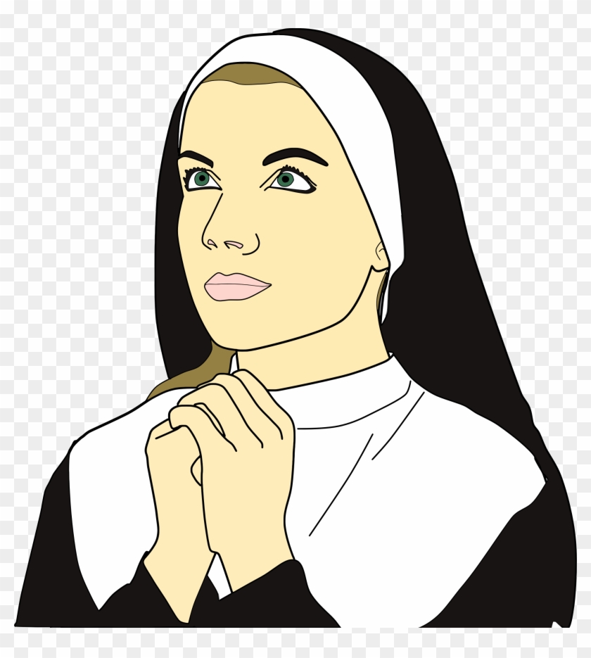 Free Download Nun Clipart Mother Teresa Nun Clip Art - Nun Black And White Clipart - Png Download #5527196