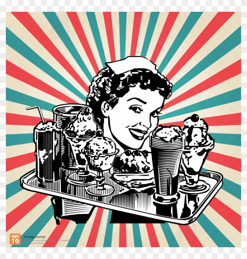 Deluxe Diner Jobs - 1950s Diner Food Clip Art - Png Download