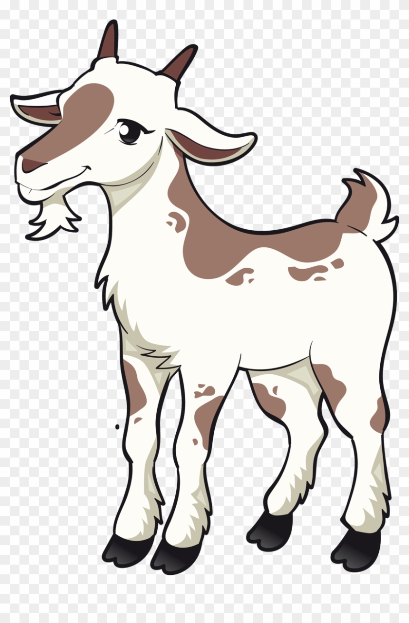 Billy Goat Clipart Face - Goat Farm Animals Clipart - Png Download