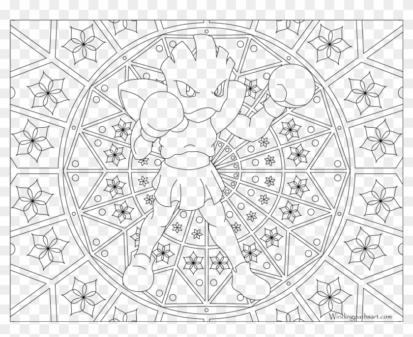 Hitmonchan - Adult Coloring Pages Pokemon Clipart (#5528276) - PikPng