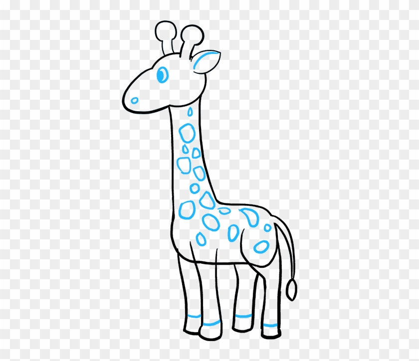 Girrafe Drawing Cartoon - Simple Giraffe Drawing Clipart