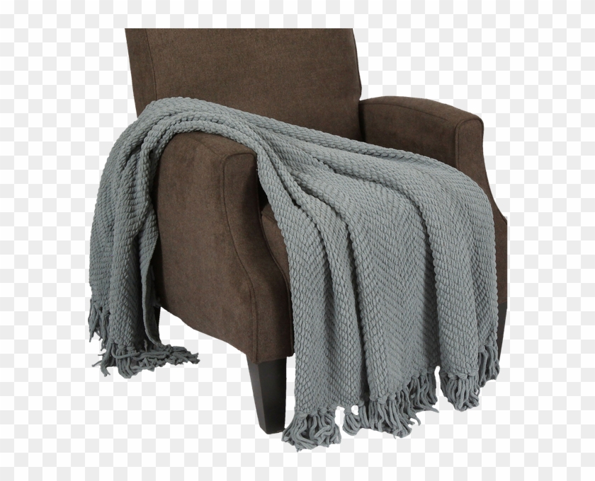 Sidon Tweed Knitted Throw Blanket By Varick Gallery - Recliner Clipart #5529470