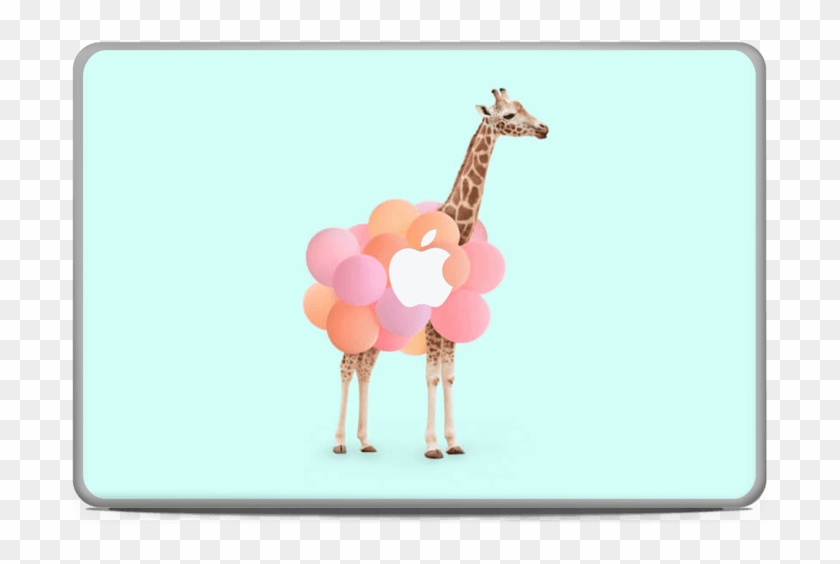 Balloon Giraffe Skin Macbook Pro 17” - Paul Fuentes Giraffe Clipart #5529507