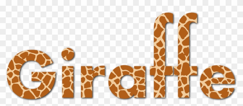 Giraffe Typography Computer Icons Drop Shadow Cartoon - Free Giraffe Font Clipart #5529620