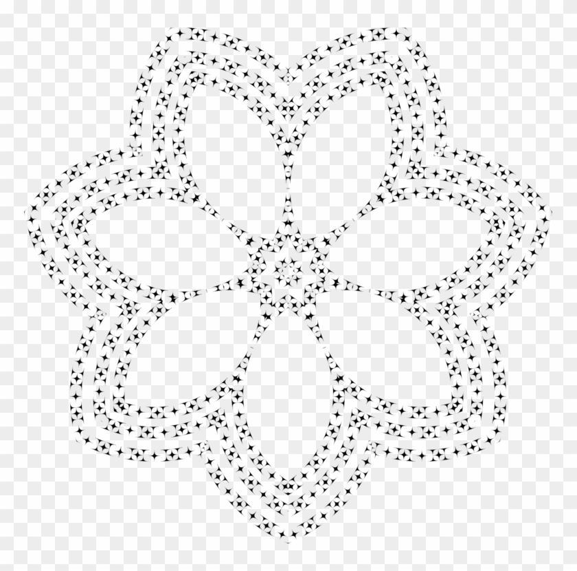 Geometry Curve Line Flower Point - Transparent Unique Flower Design Clipart