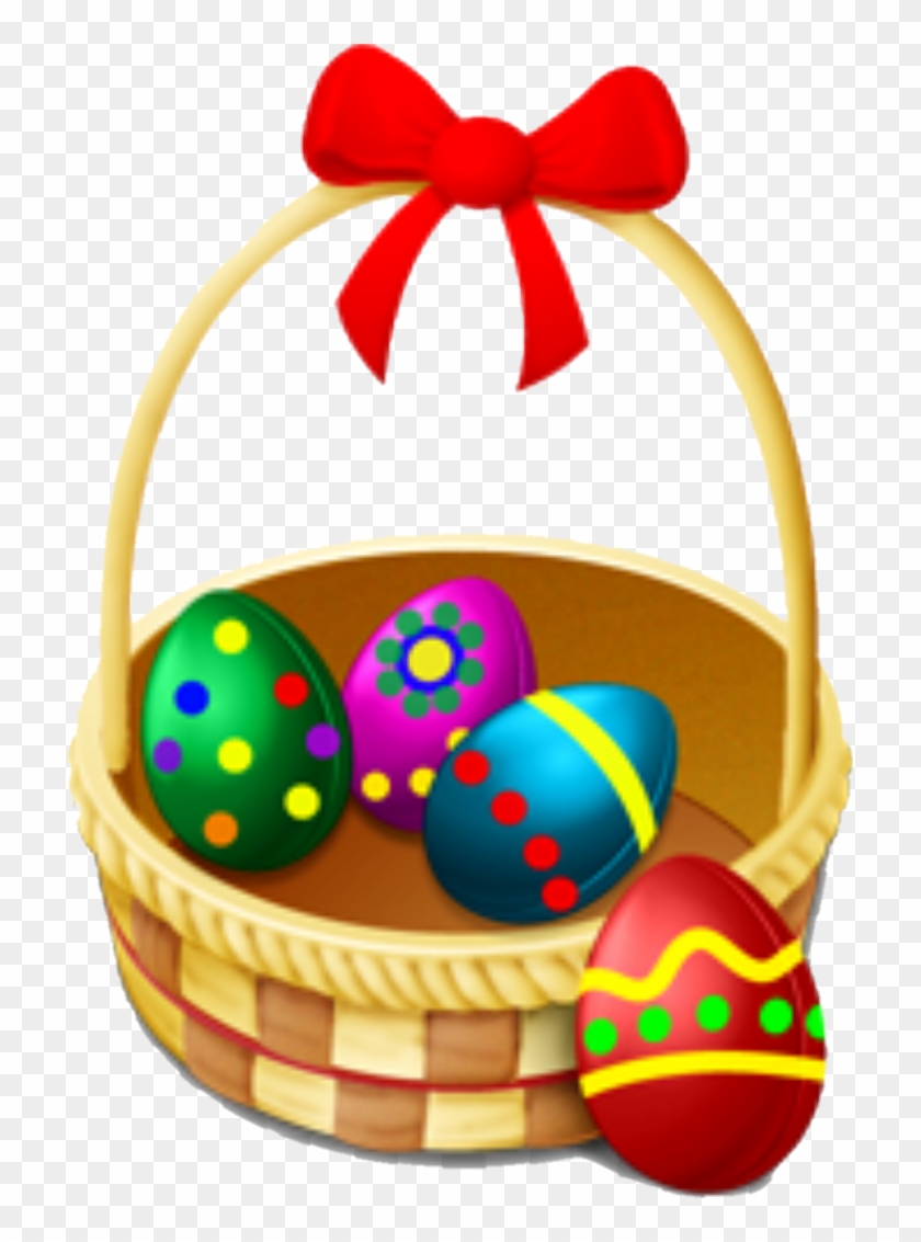 #easter #bunny #basket #easteregg #happy #lollies #chocolate - Easter Egg Basket Icon Clipart