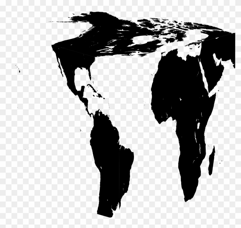 This Free Icons Png Design Of Cube Earth Silhouette - No Cube Clipart #5531420