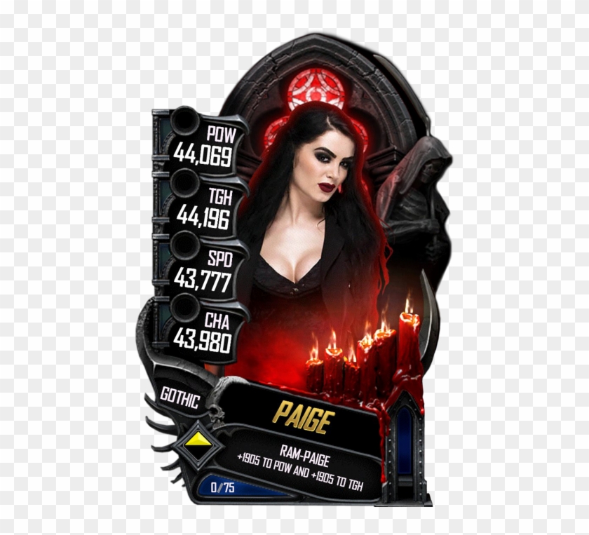 Paige S5 22 Gothic7 - Wwe Supercard Gothic Cards Clipart