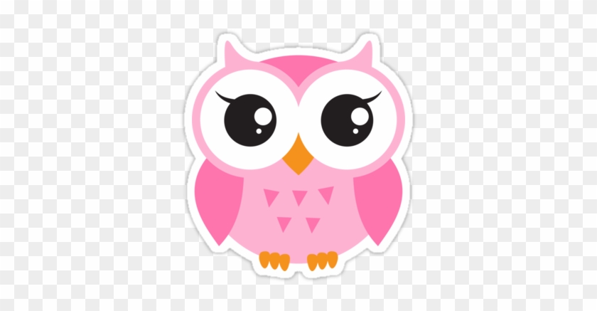 #owl #cute #pink #coral #light Pink #aww #freetoedit - Cute Cartoon Baby Owl Clipart #5532481