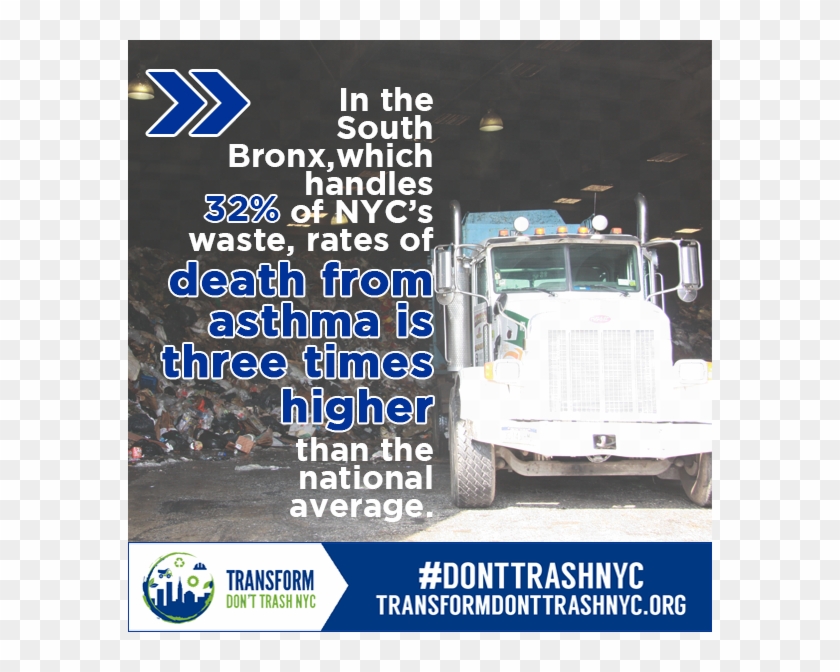 Text On An Image With A Garbage Truck At A Waste Transfer - Trailer Truck Clipart