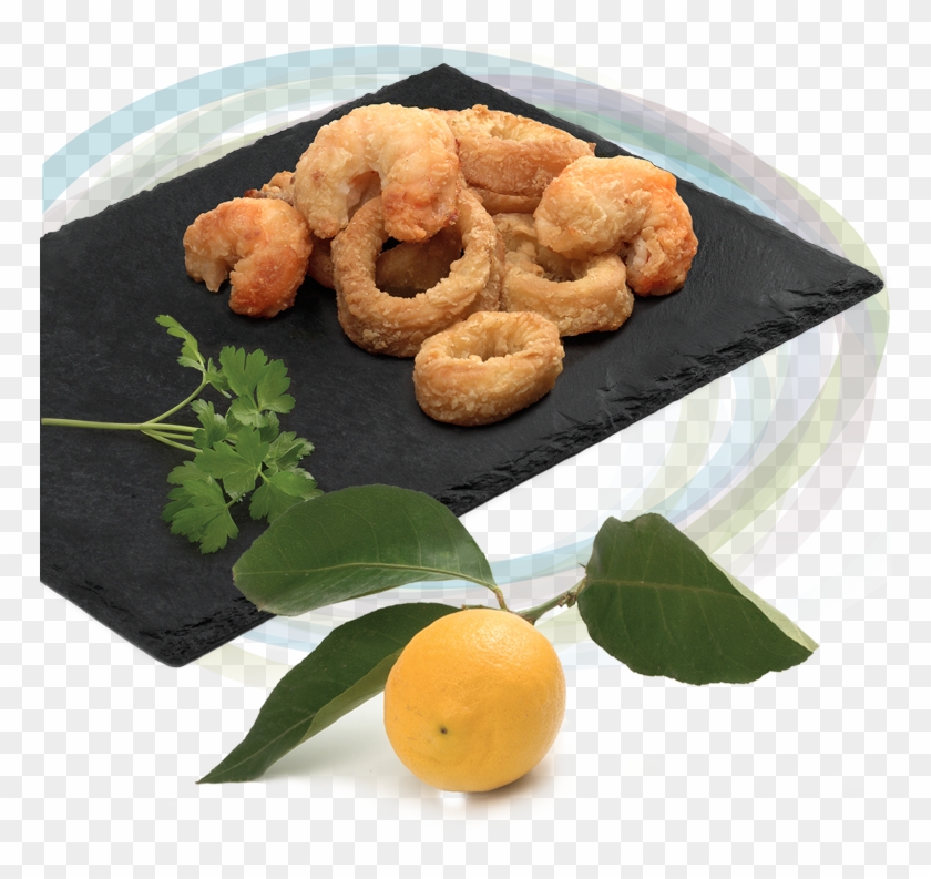 The Great Fried Squid And Shrimps “gran Fritto” Is - Tangerine Clipart