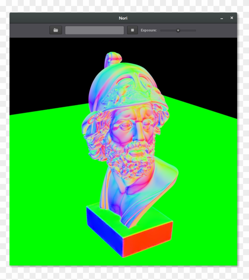 A Shading Normal Rendering Of The Ajax Scene - Illustration Clipart