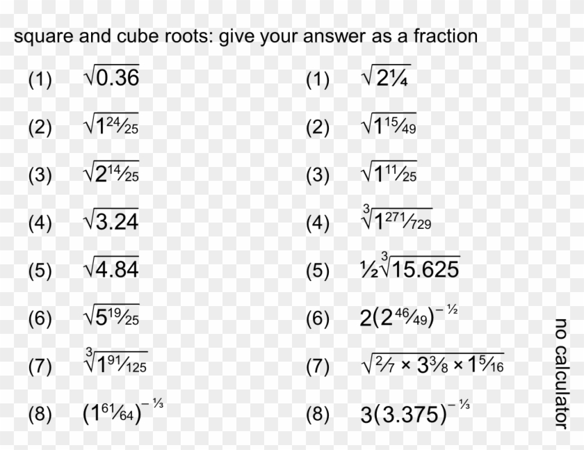 Square Roots And Cube Roots - Integral De Cos X Clipart #5533322