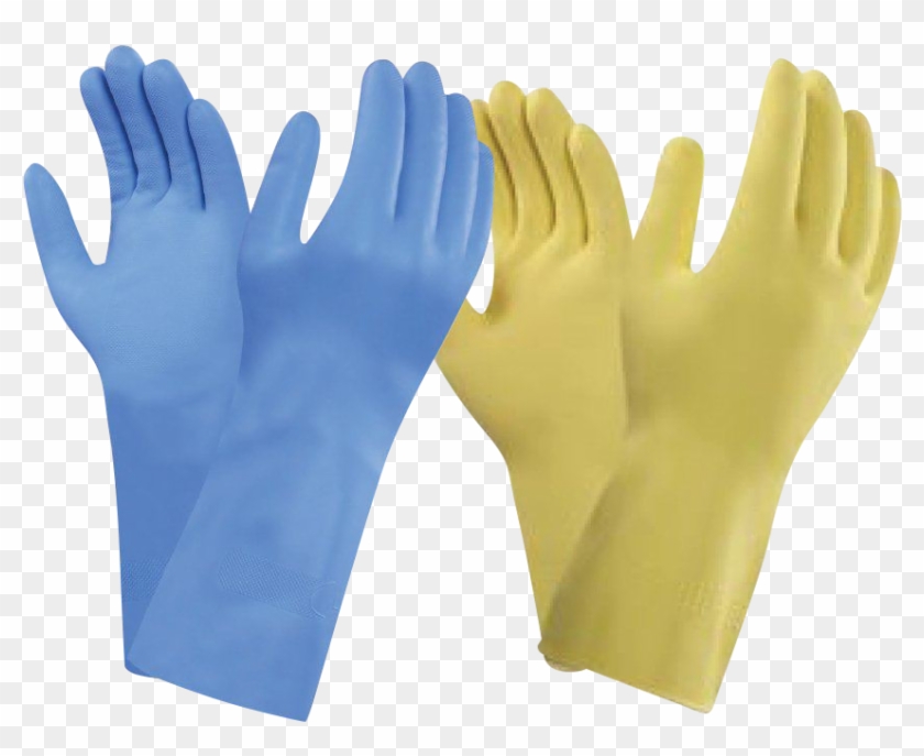 Household Latex Flock Lined Rubber Gloves - Leather Clipart