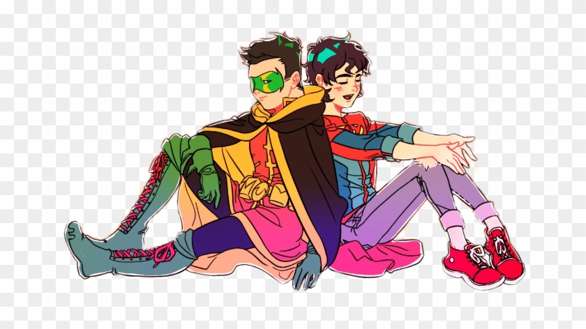 #supersons #damijon #jondami #damianwayne #jonkent - Cartoon Clipart #5534422