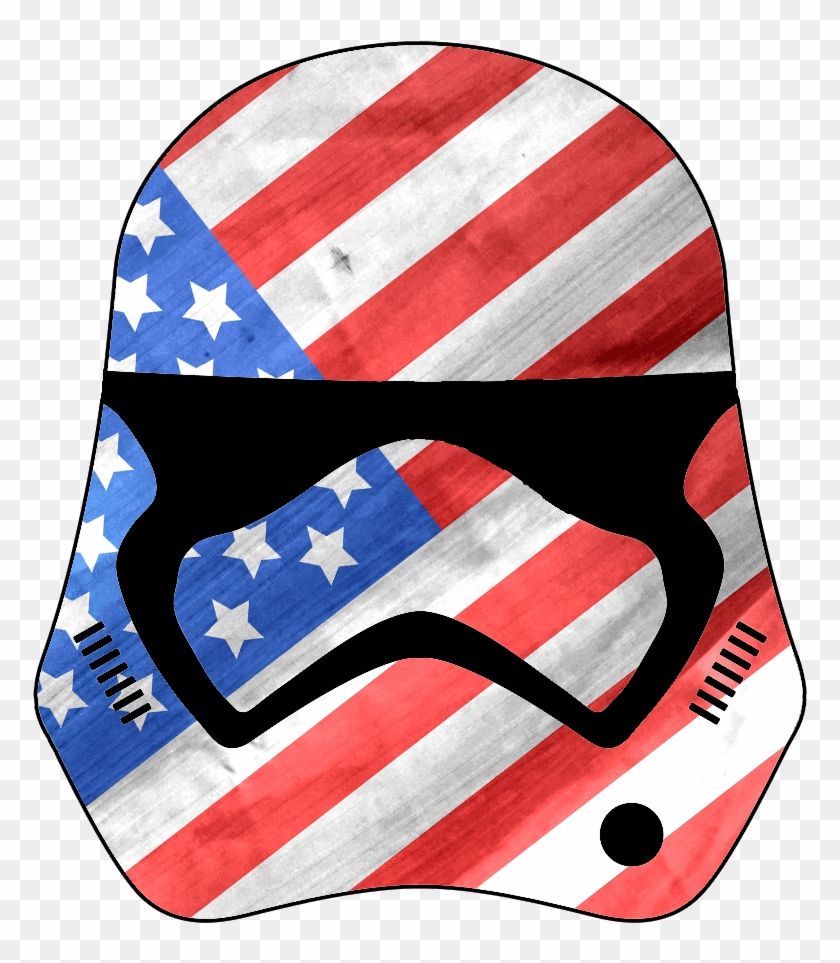 First Order Stormtrooper W/ Flags - Flag Of The United States Clipart #5534619